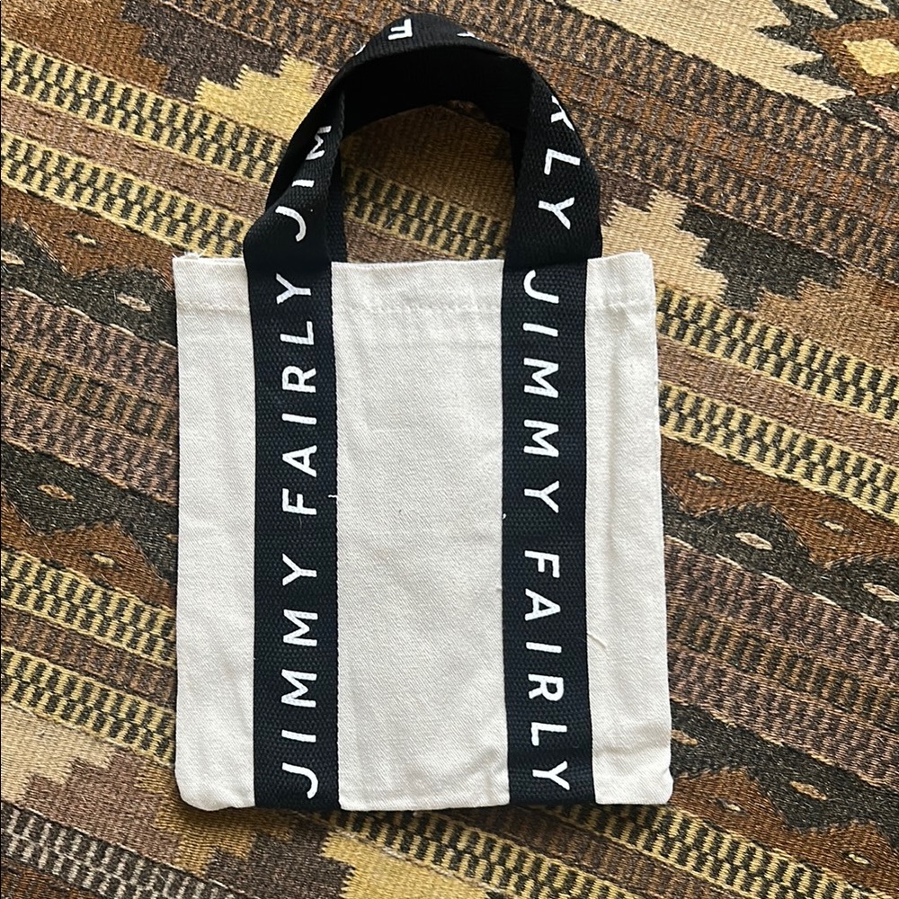 Jimmy Fairly Paris Mini Canvas Tote Bag with interior pocket, snap closure NEW